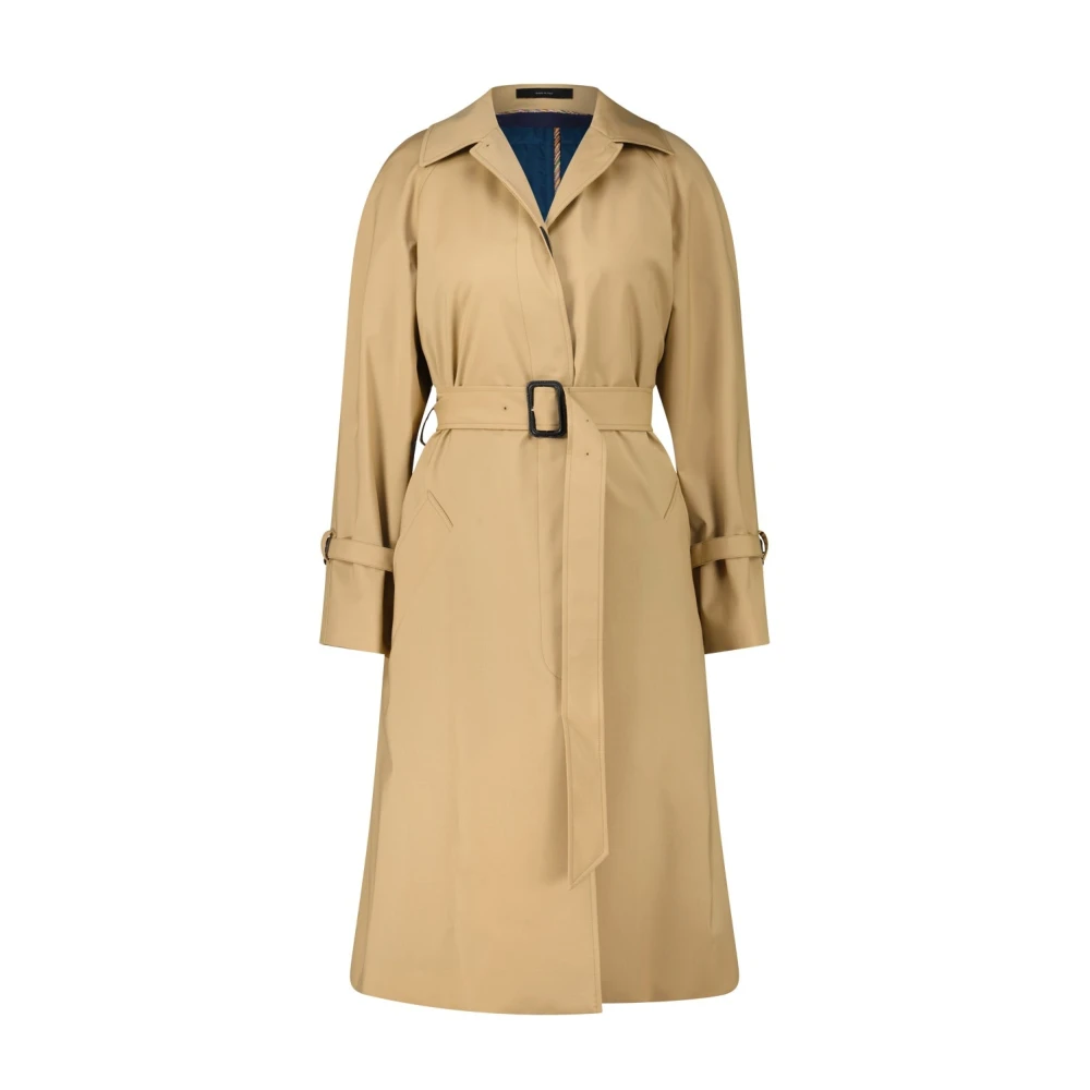 PS By Paul Smith Trenchcoat met Riem en Gesp Details Beige Dames