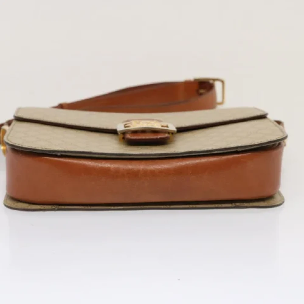 Celine Vintage Pre-owned Canvas shoulder-bags Beige Dames