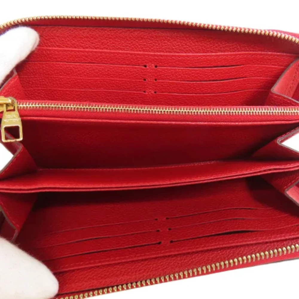 Louis Vuitton Vintage Pre-owned Leather wallets Red Dames