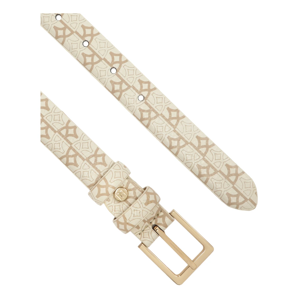 Kazar Monogram patroon riem White Dames