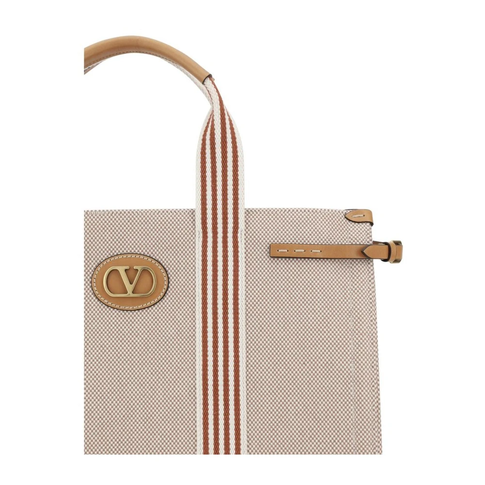 Valentino Garavani Stijlvolle katoenen tas met verstelbare bandjes Beige Heren