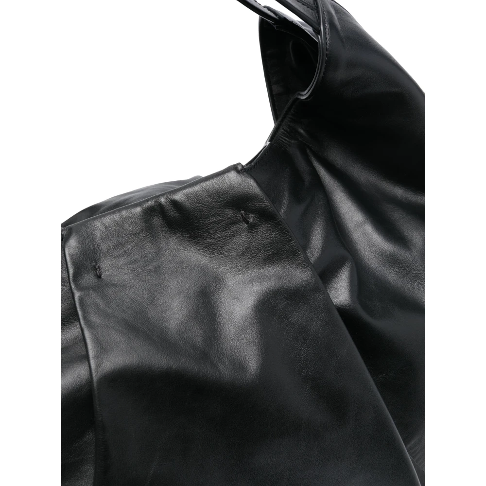 Vic Matié Zwarte leren tote tas Black Dames