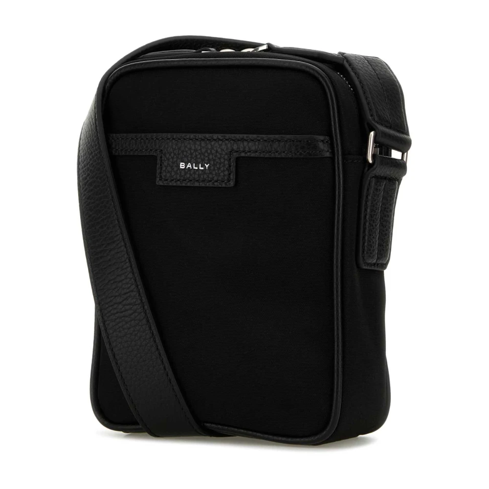 Bally Code Crossbody Tas in Zwart Canvas Black Heren