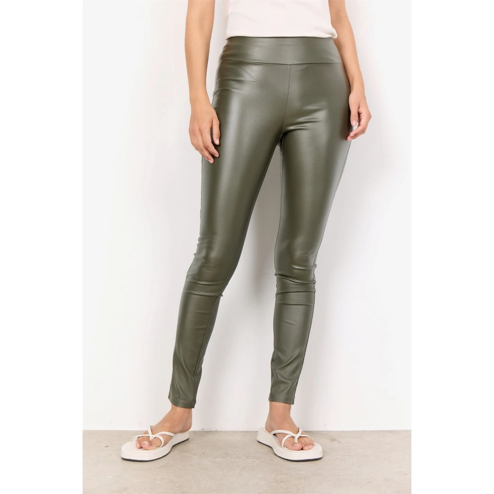 Soyaconcept Hoge taille legging olijfgroen Green Dames