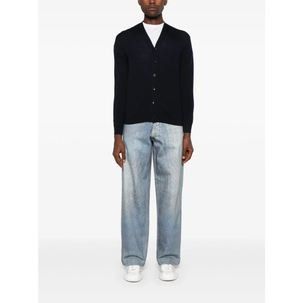 Emporio Armani Blauwe Jeans met Cargo Zakken Blue Heren
