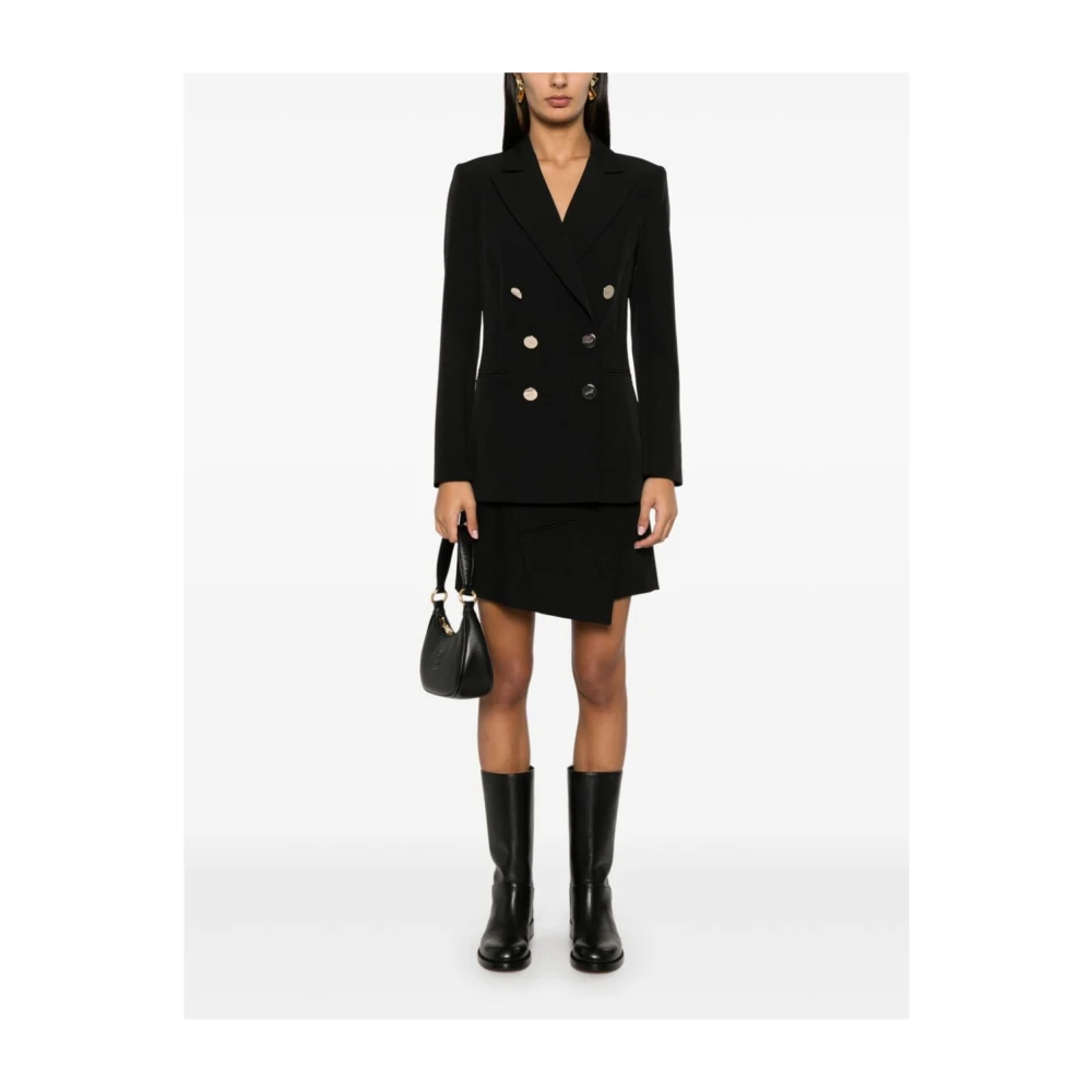 Liu Jo Dubbelbreasted Nero Blazer Buitenkleding Black Dames