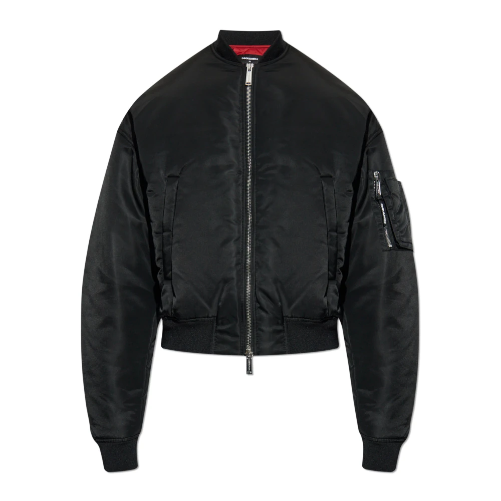 Dsquared2 Men's Black Bomber Jackets, L, Bomber Jacket