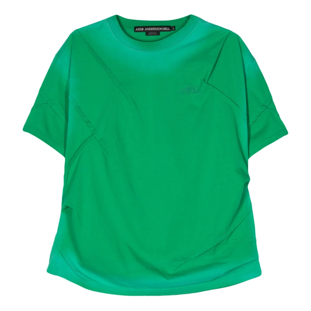 Andersson Bell Groene Bio Gewassen T-shirt met ADSB-logo Green Heren
