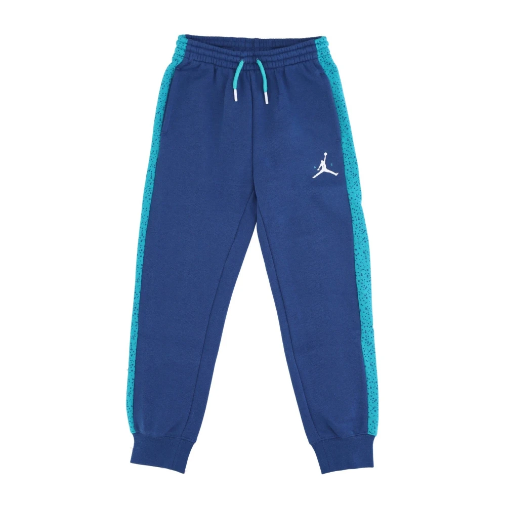 Jordan Boys Blue Sweatpants, 8 Y, Air Speckle Fleece Trousers
