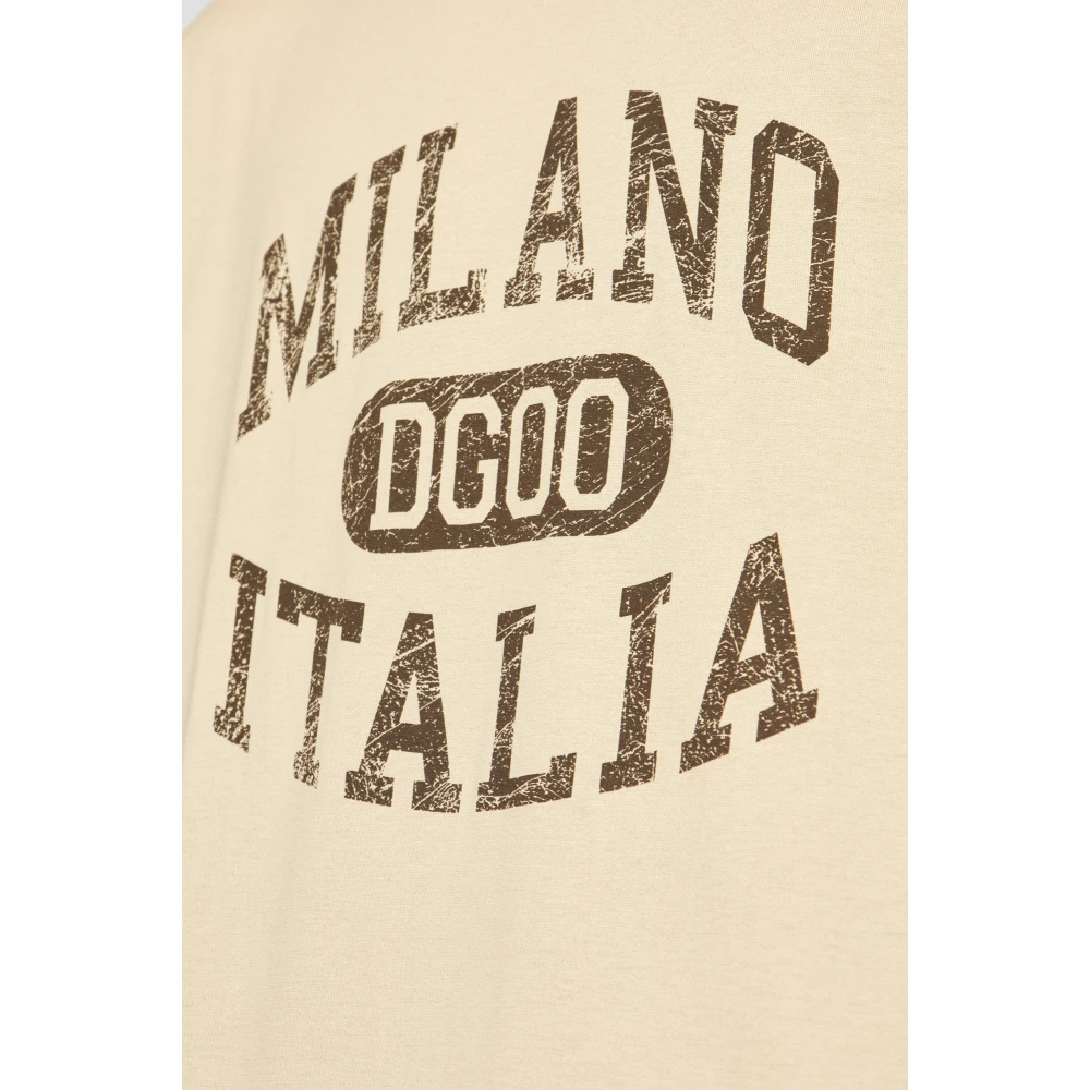 Dolce & Gabbana Bedrukt T-shirt Beige Heren