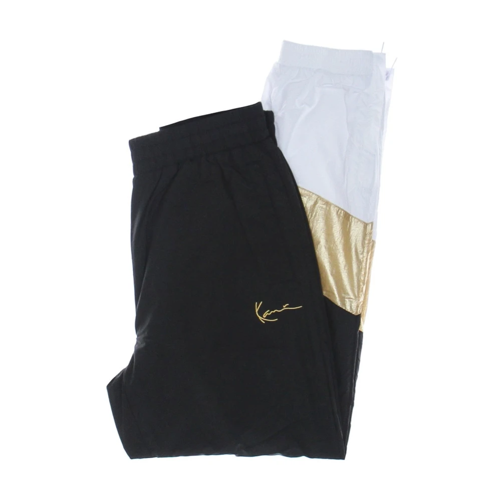 Karl Kani Handtekening Blok Trackpants Zwart Wit Black Dames