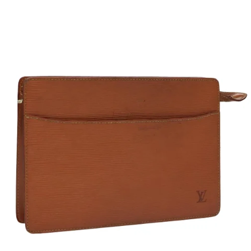 Louis Vuitton Vintage Pre-owned Leather clutches Brown Dames