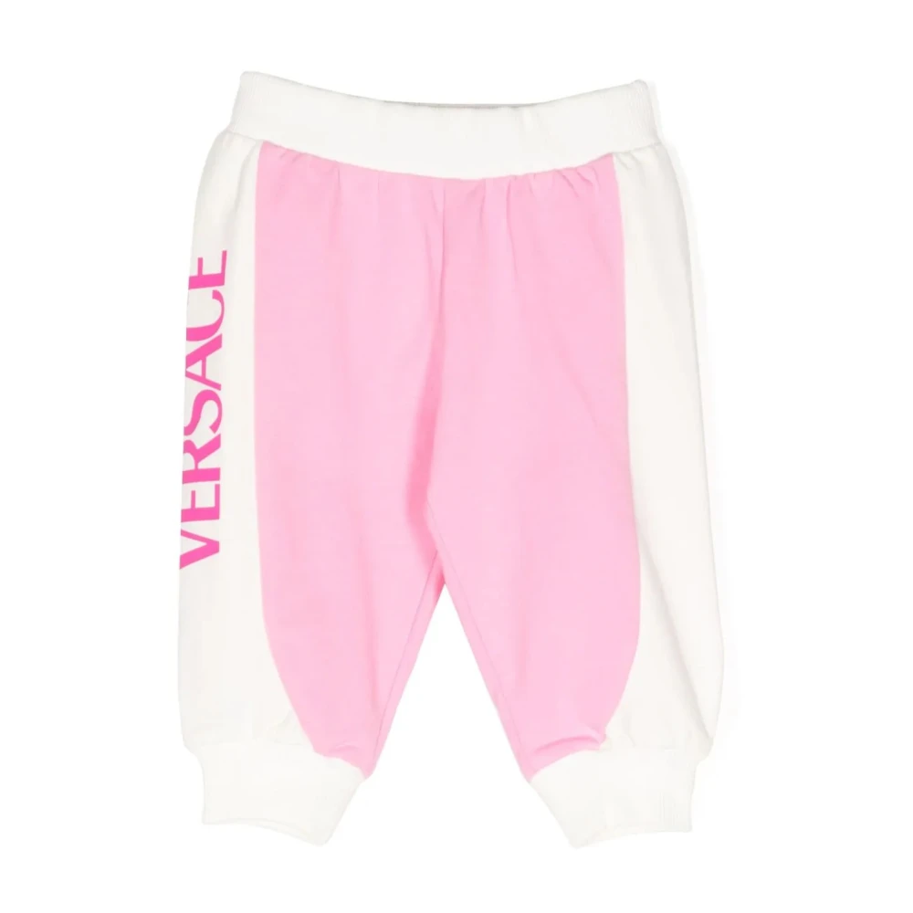 Versace Girls Multicolor Clothing Trousers Pink Aw22 - Sweatpants - 18 M - Kids