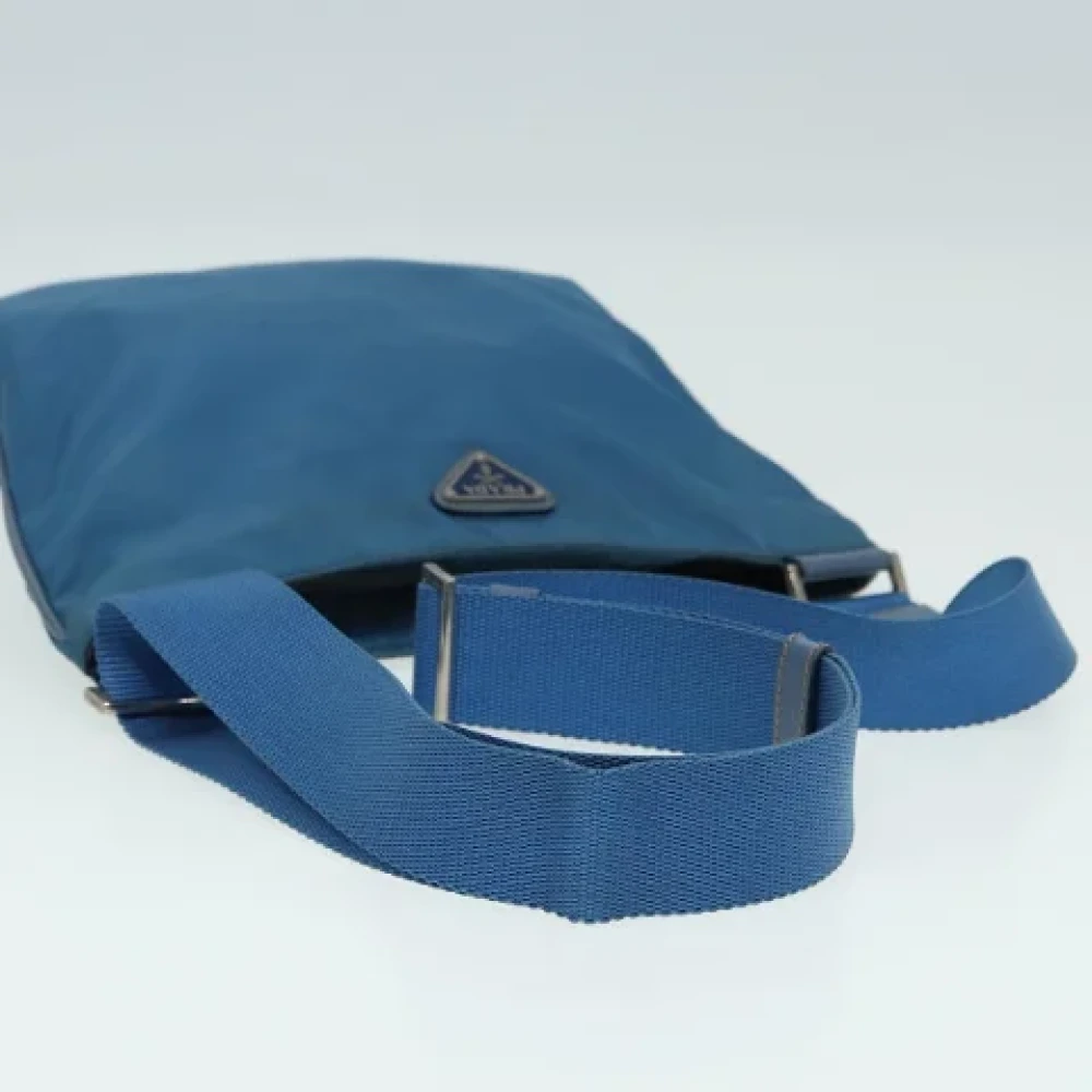 Prada Vintage Pre-owned Nylon prada-bags Blue Dames