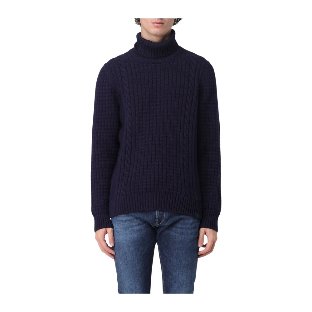 Fay Stijlvolle Gebreide Top Blue Heren