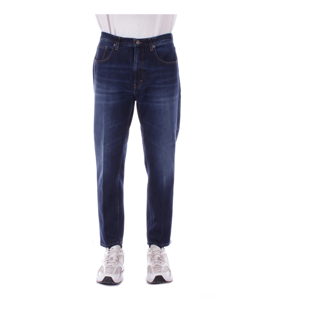 Dondup Denim Jeans met Logo Achterzak Blue Heren