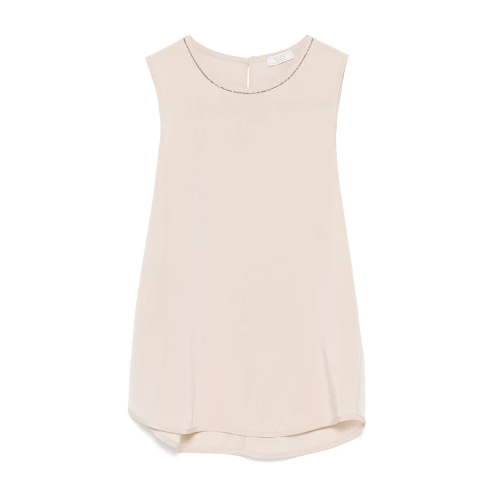 PESERICO Stijlvolle TOP voor een trendy look Beige Dames