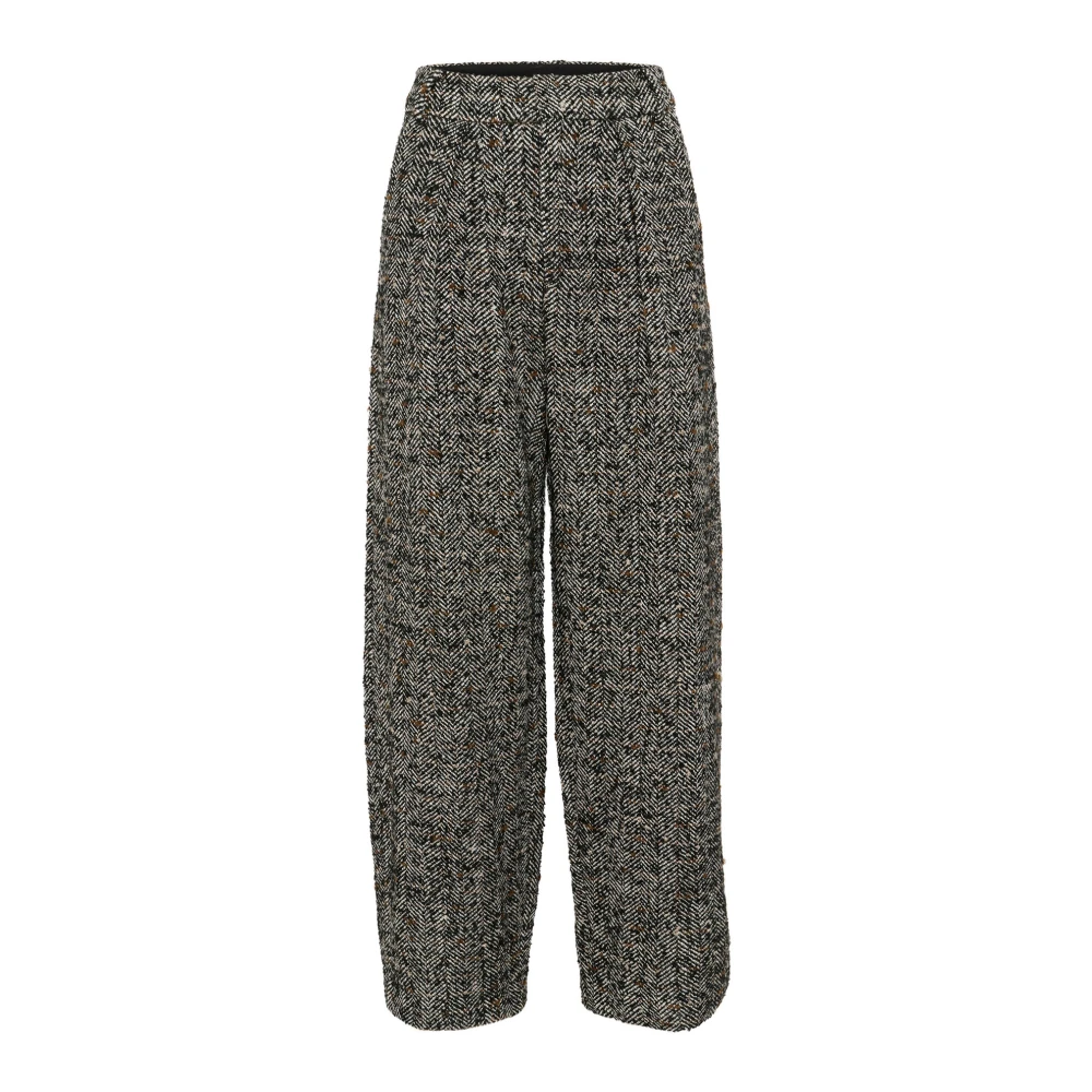 InWear Wijde Pijp Zwart Wit Broek Gray Dames