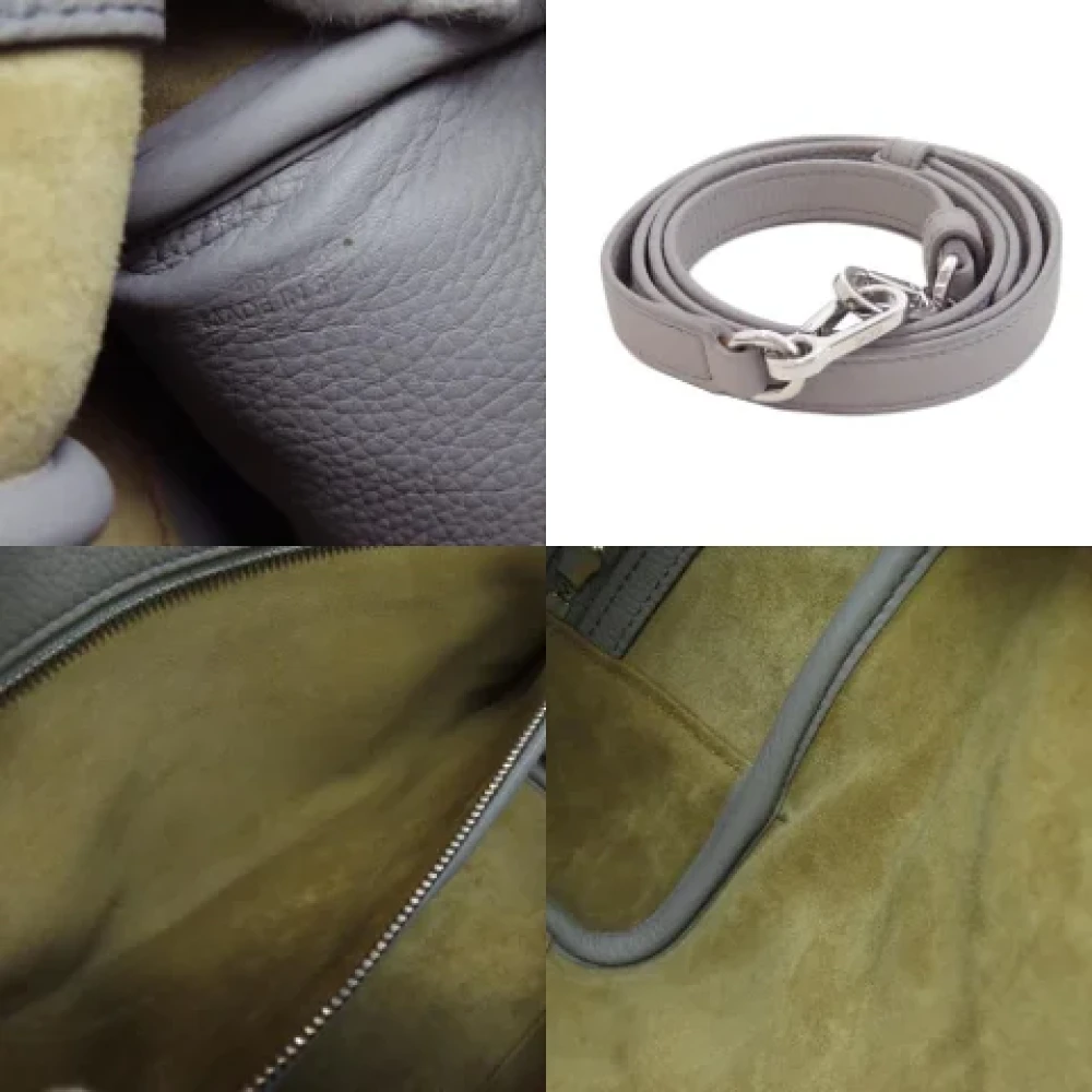 Loewe Pre-owned Leather handbags Gray Dames