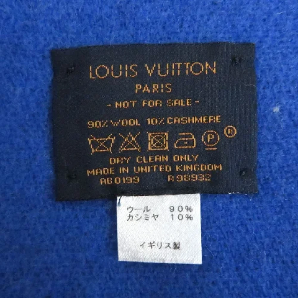 Louis Vuitton Vintage Pre-owned Wool scarves Blue Dames