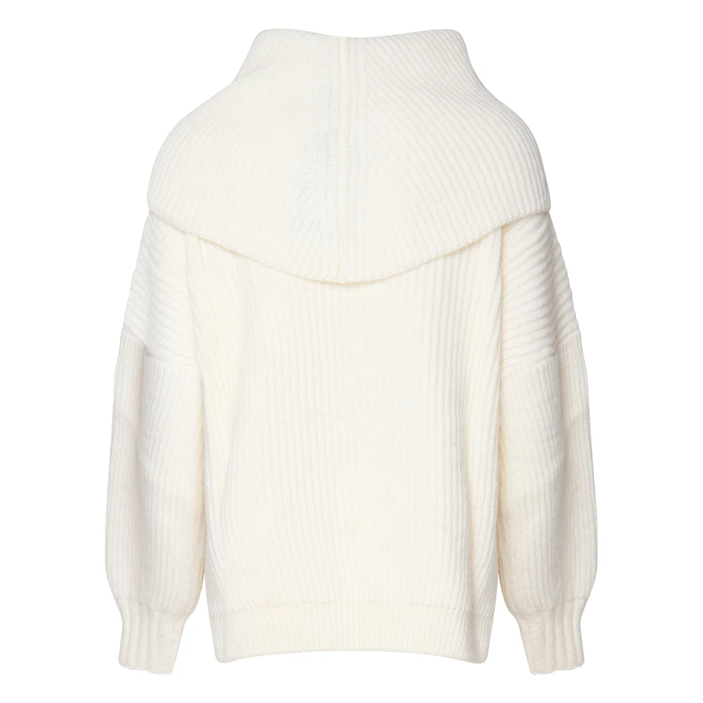 pinko Witte Oversized Geribbelde Trui White Dames