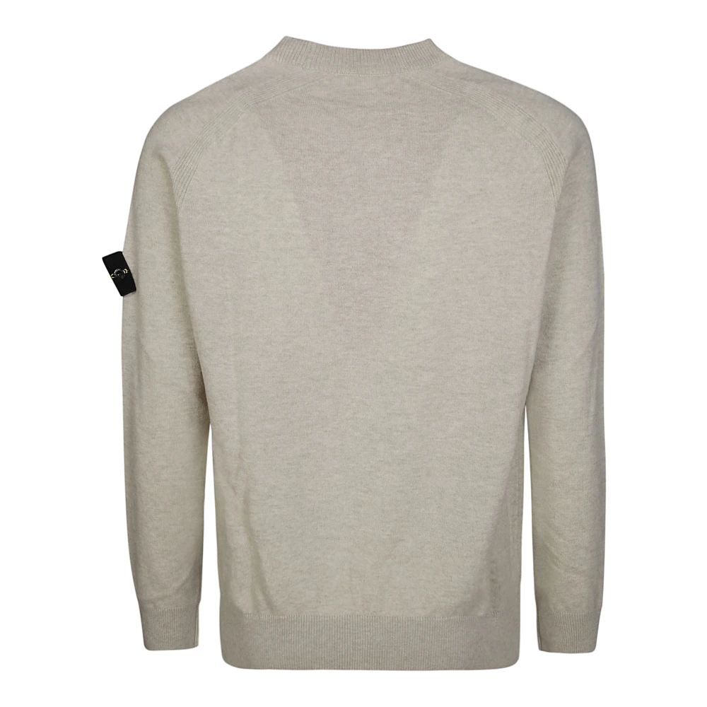Stone Island Geribbelde ronde hals trui Beige Heren