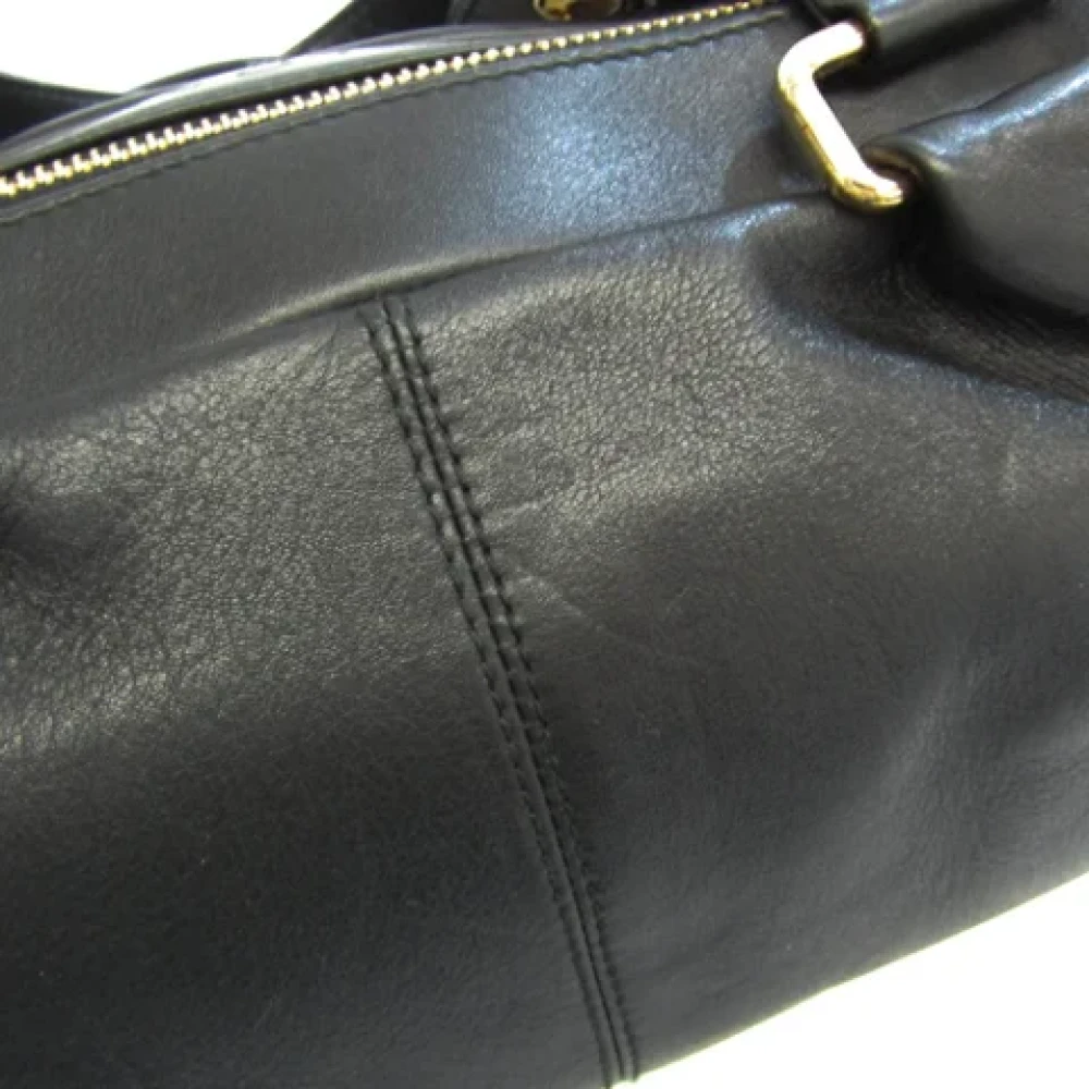Bvlgari Vintage Pre-owned Leather handbags Black Dames