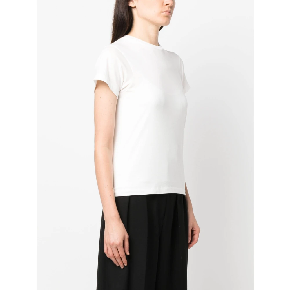 The Row Witte Katoenen Crew Neck T-Shirt White Dames