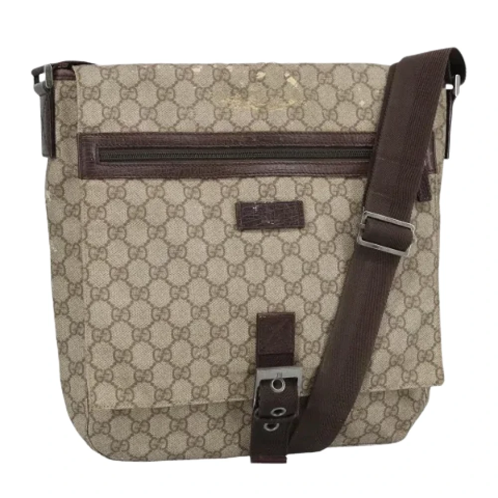 Gucci Vintage Pre-owned Canvas shoulder-bags Beige Dames