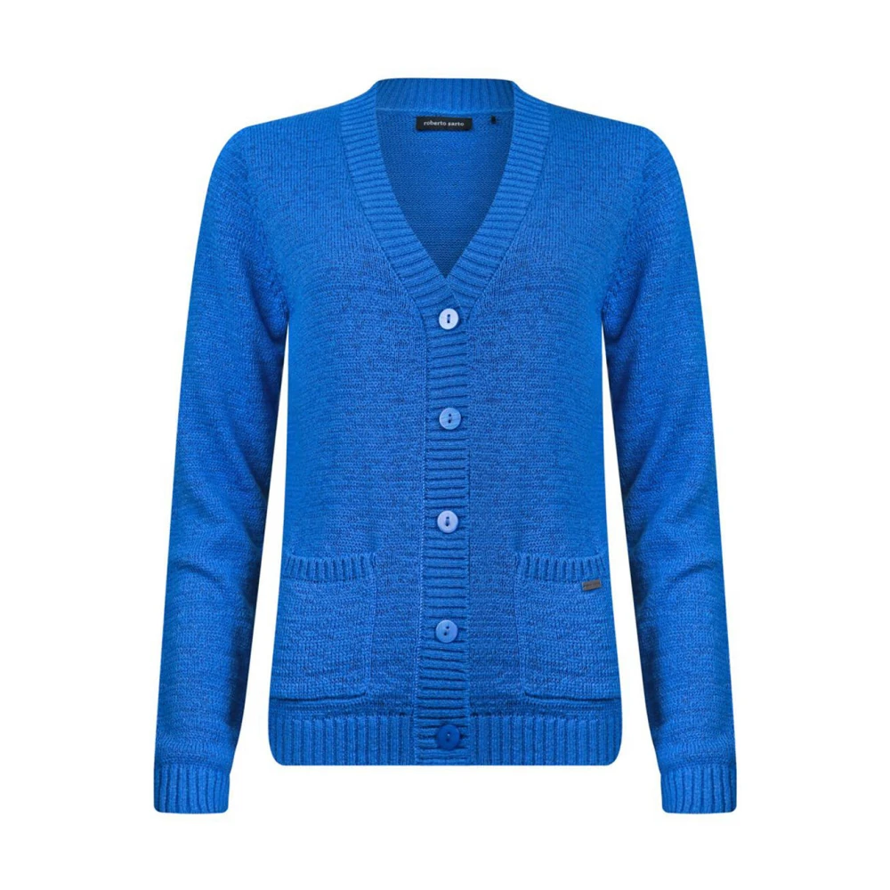 Roberto sarto Cardigan Vest Lange Mouw Blue Dames