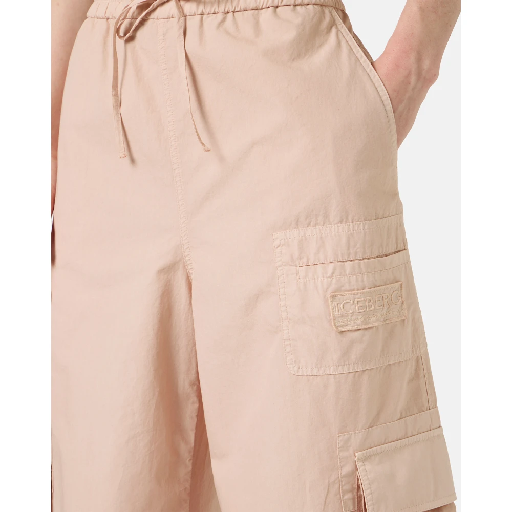 Iceberg Blush parachute canvas cargo fit broek Pink Dames