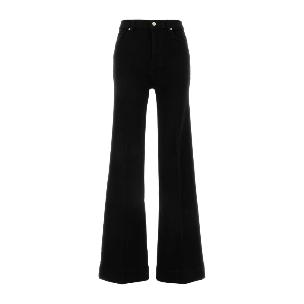 7 For All Mankind Wijde Jeans Denim Blue Black Dames