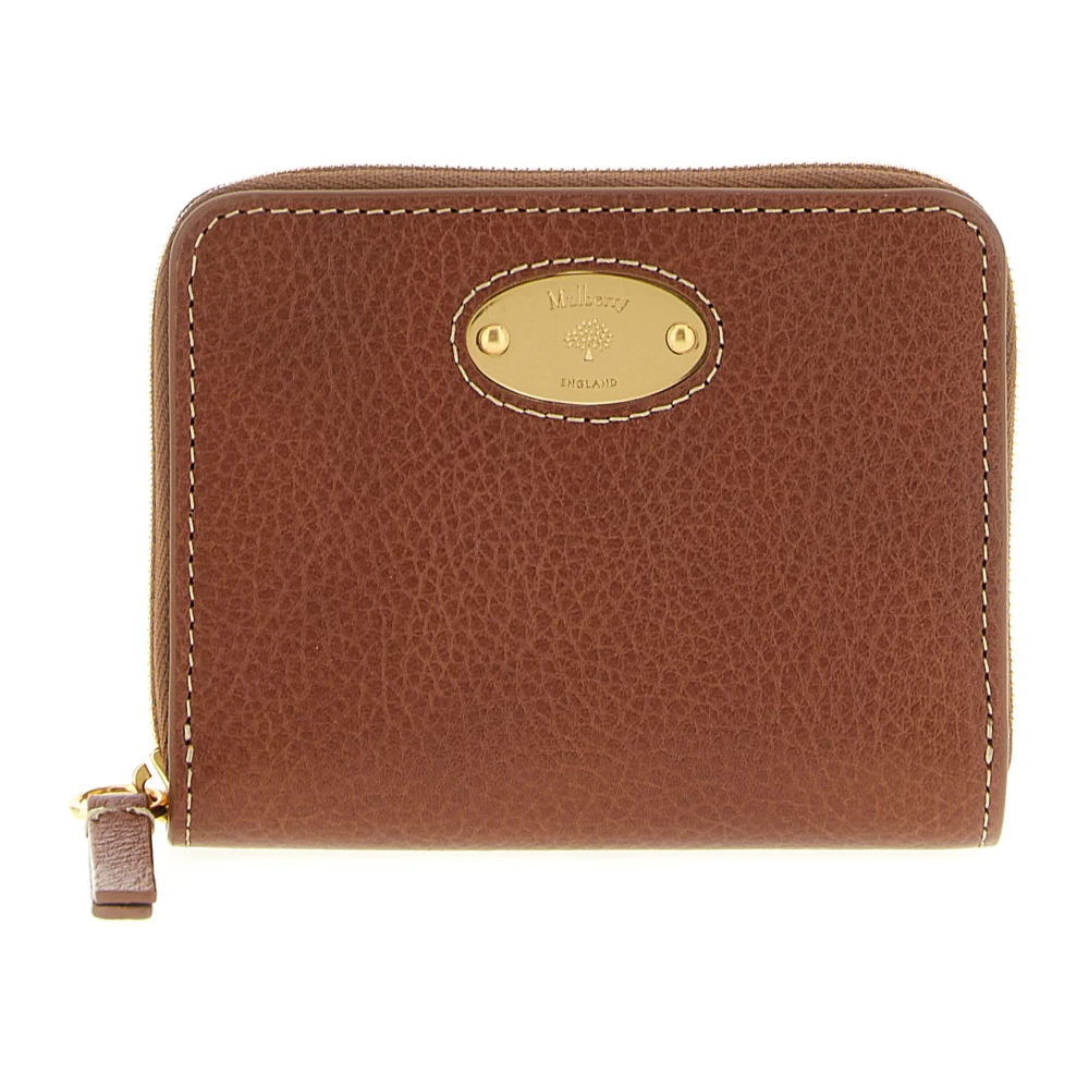 Mulberry Women's Brown Zip-Around Hammered Leather Wallet