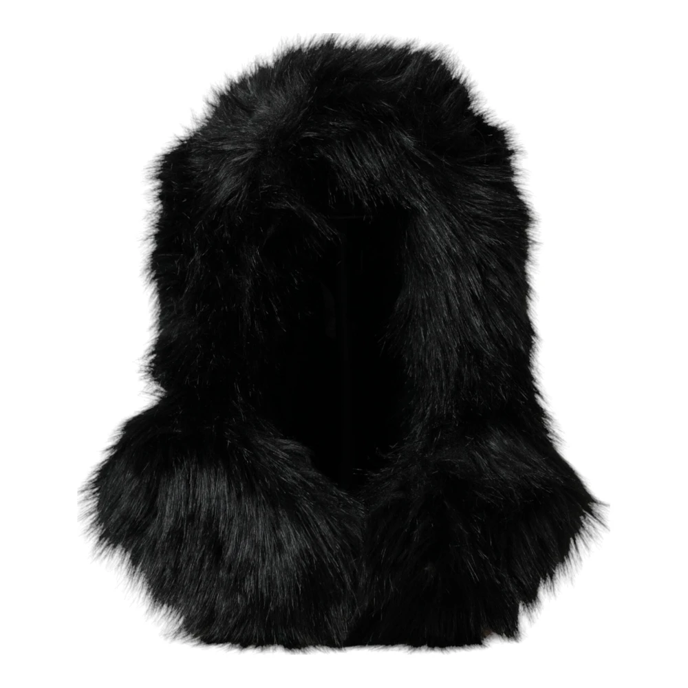 Dolce & Gabbana Unisex Svart Accessoarer One Size, Polyester, Huvudscarfhatt