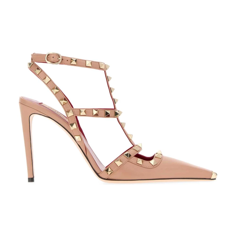 Valentino Garavani Donna Rosa - Décolleté Con Cinturino Rockstud - Shoes - 36 Eu
