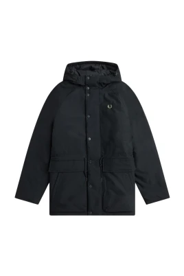 Svart Hooded Jacka