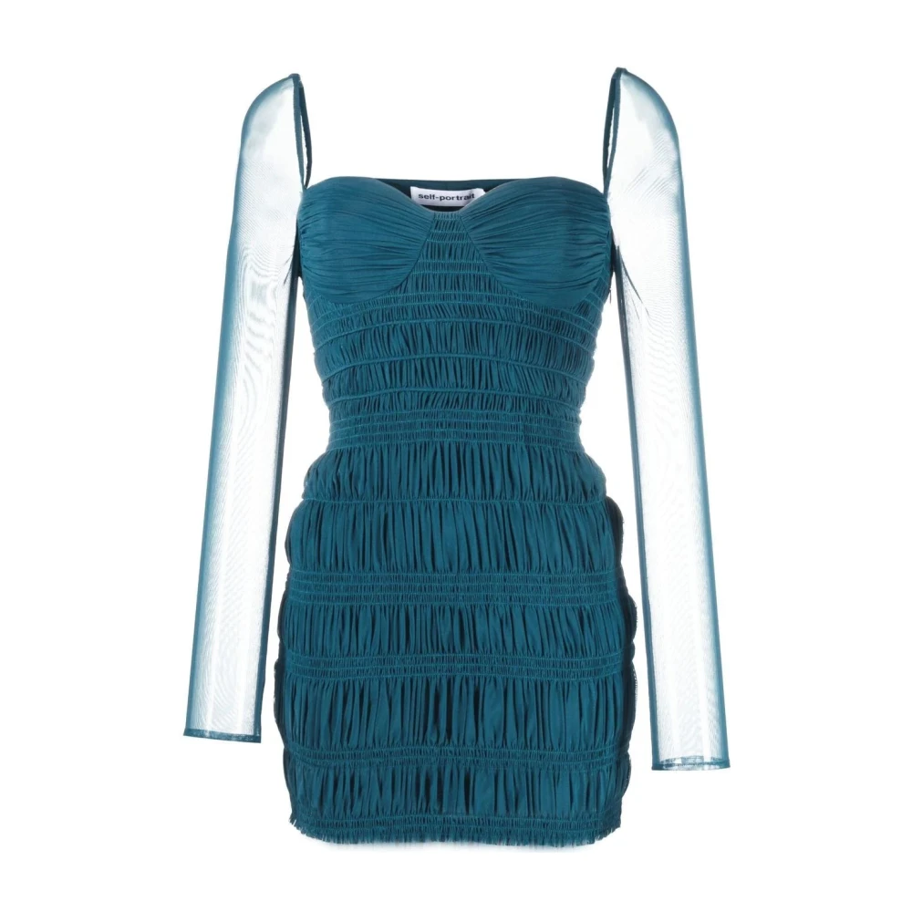 Self Portrait Elegante Groene Minijurk Green Dames