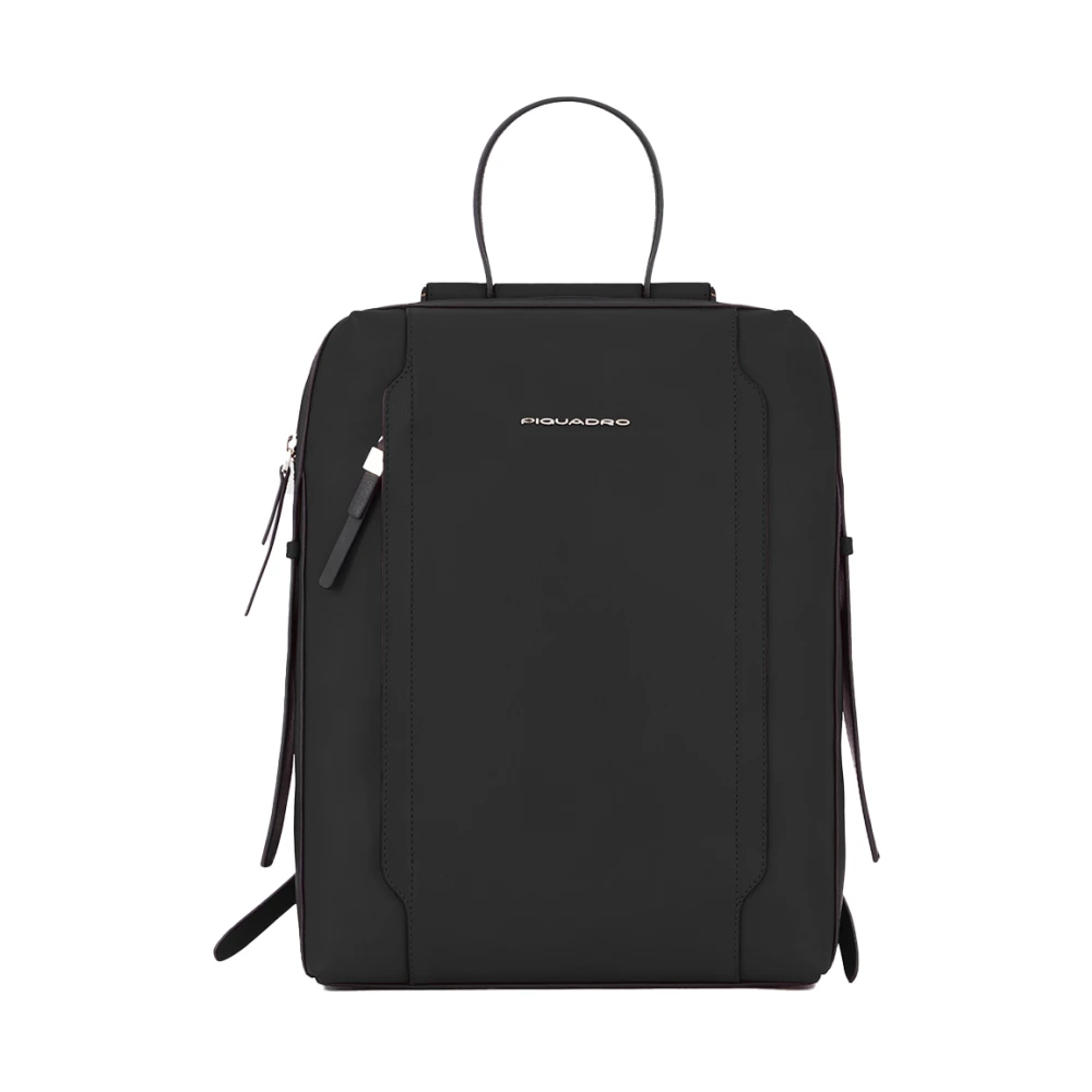 Piquadro Damen Schwarz Circle Laptop-Rucksack