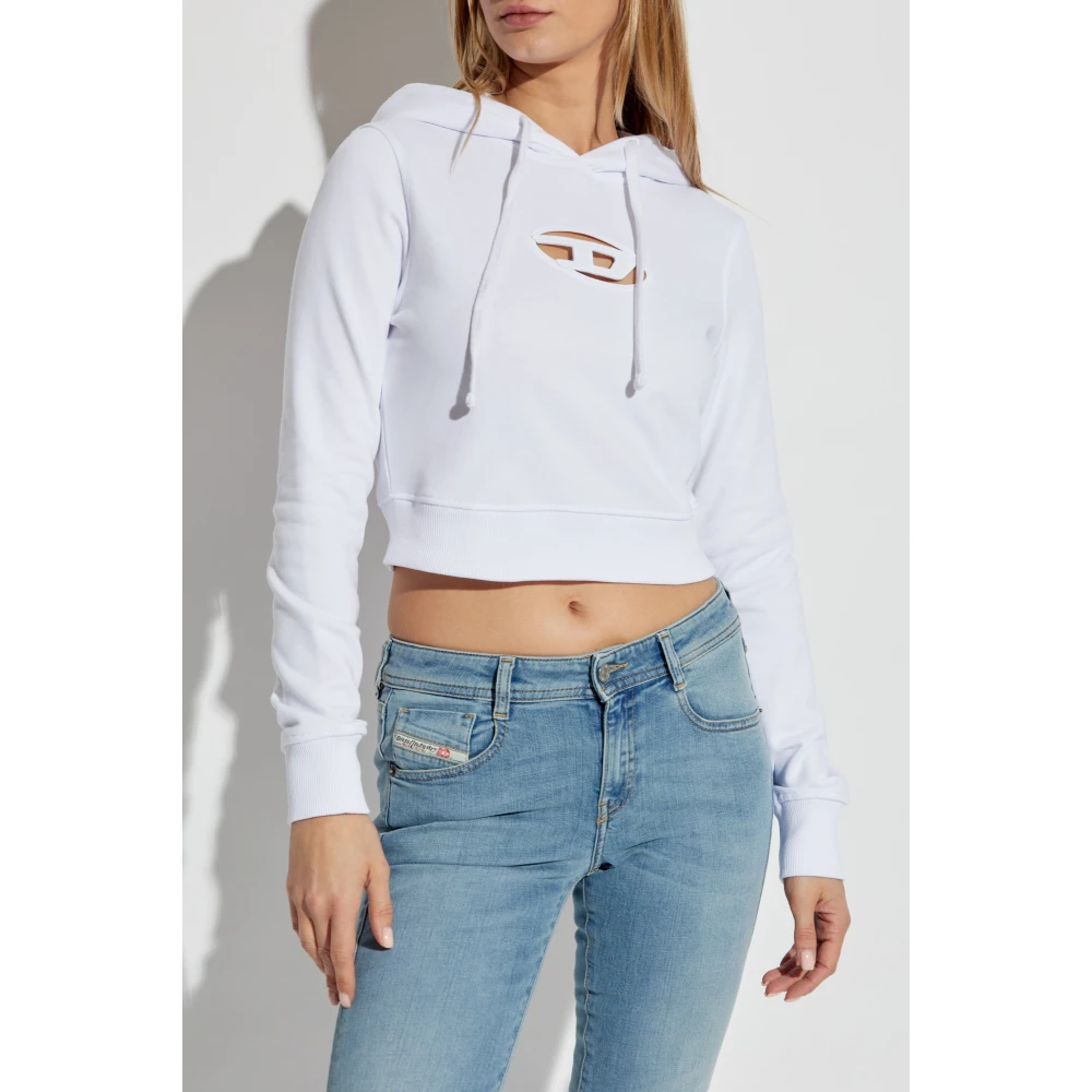 Diesel Sweatshirt F-Slimmy-Hood-Od White Dames