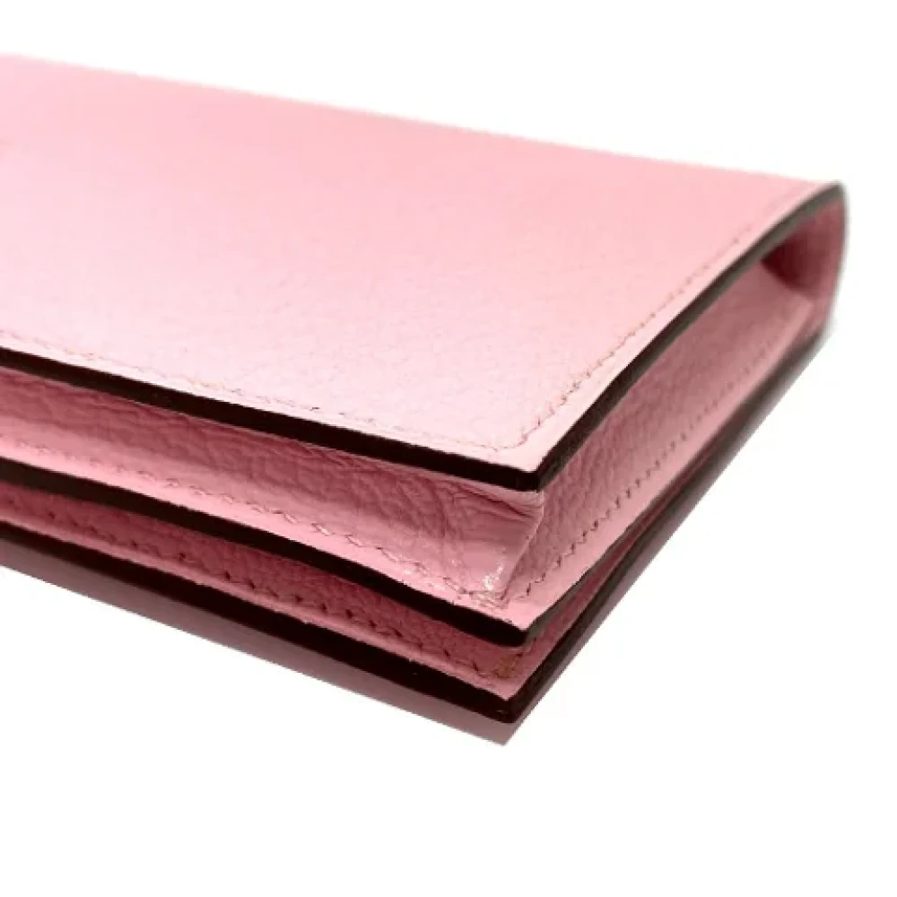 Hermès Vintage Pre-owned Leather wallets Pink Dames