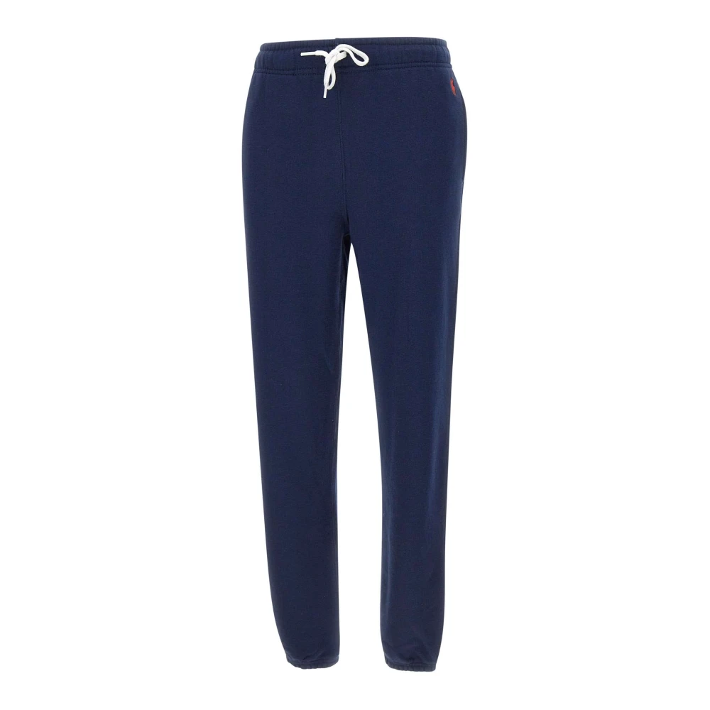 Polo Ralph Lauren Blauwe Katoenen Jogger met Rood Logo Blue Dames