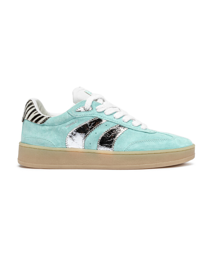 sneakers-turquoise-en-daim-leopard-argent