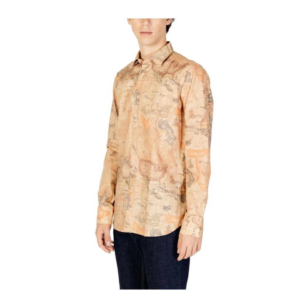 Alviero Martini 1a Classe Klassieke Beige Polyester Shirt Beige Heren