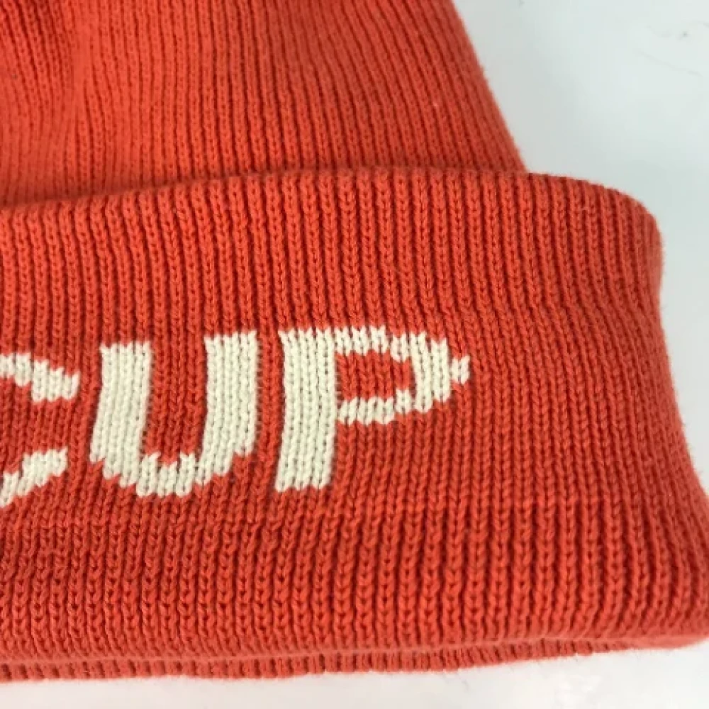 Louis Vuitton Vintage Pre-owned Cotton hats Red Dames