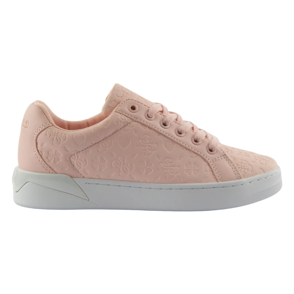Guess Women's Pink Low Top Trainers - Sneakers - 7 Uk - Shoes