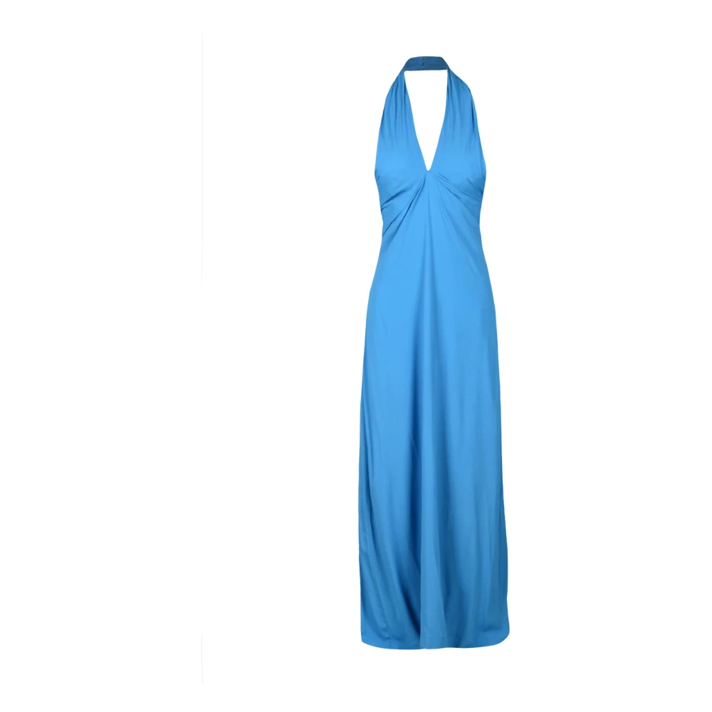 Semicouture Zijden blend jurk voor vrouwen Blue Dames