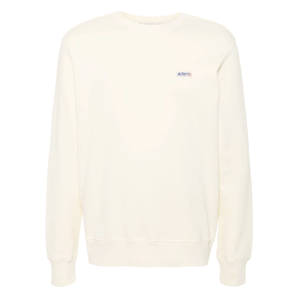 Autry Logo Patch Sweatshirt Beige Heren