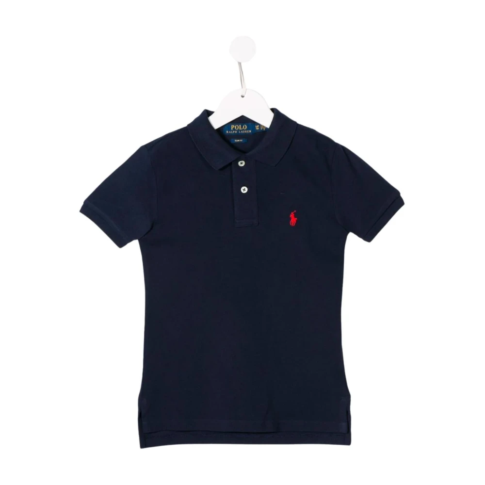 Polo Ralph Lauren Barn Kortärmad Stickad Polo Tröja Black, Pojke