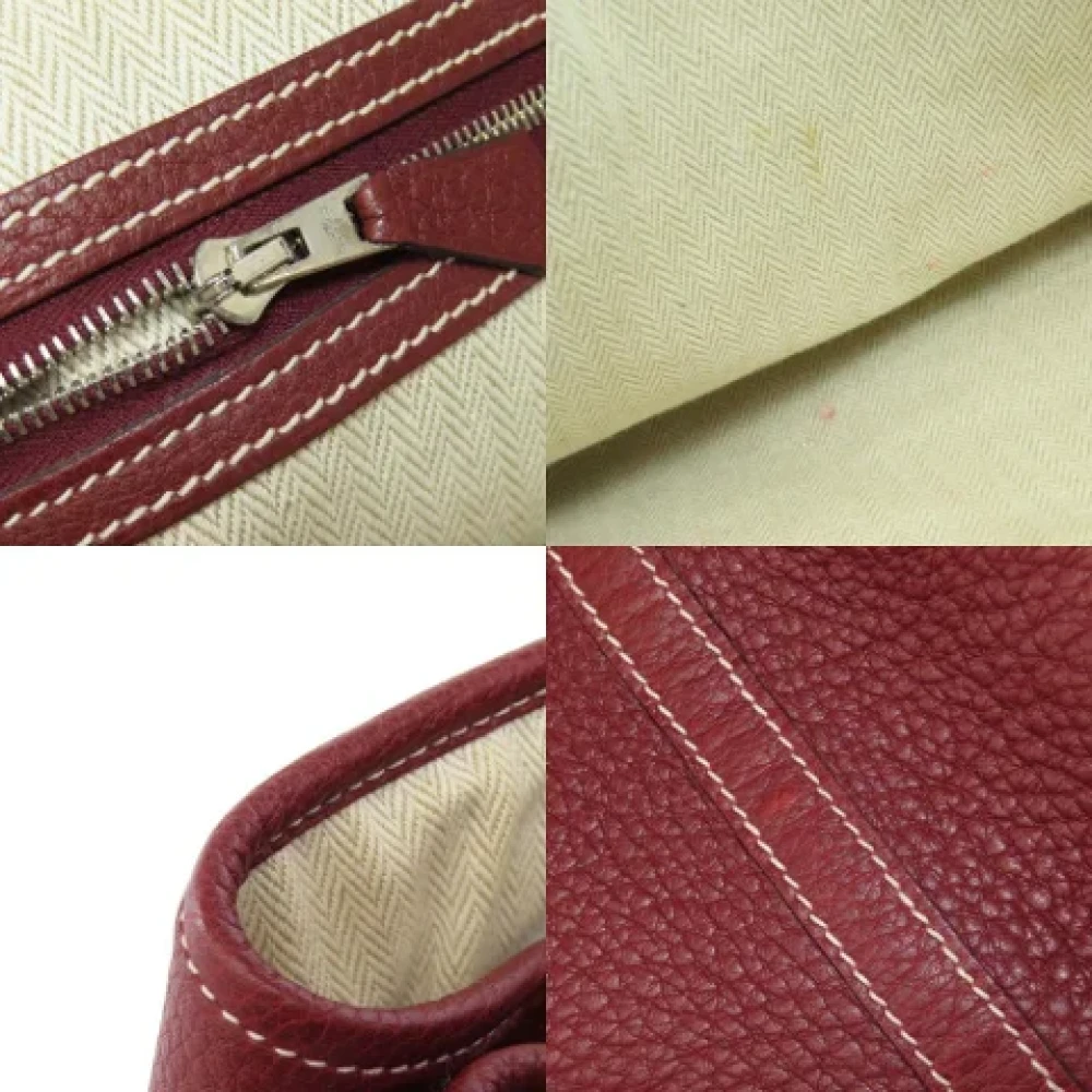 Hermès Vintage Pre-owned Fabric handbags Red Dames