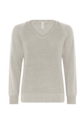 v-neck-casual-pullover-blouse-melange